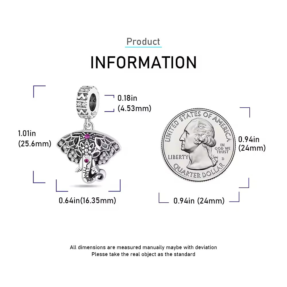 Elephant Dangle Charm - bellissi