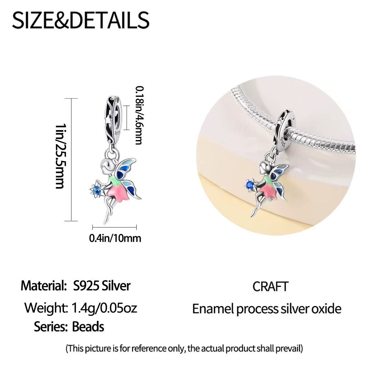 Elf Fairy Dangle Charm - bellissi