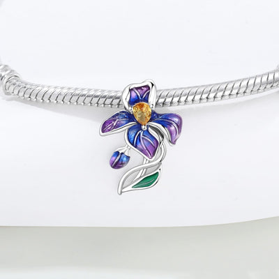 Enchanted IrisGlow charm — luminous iridescent pendant with magical floral sparkle
