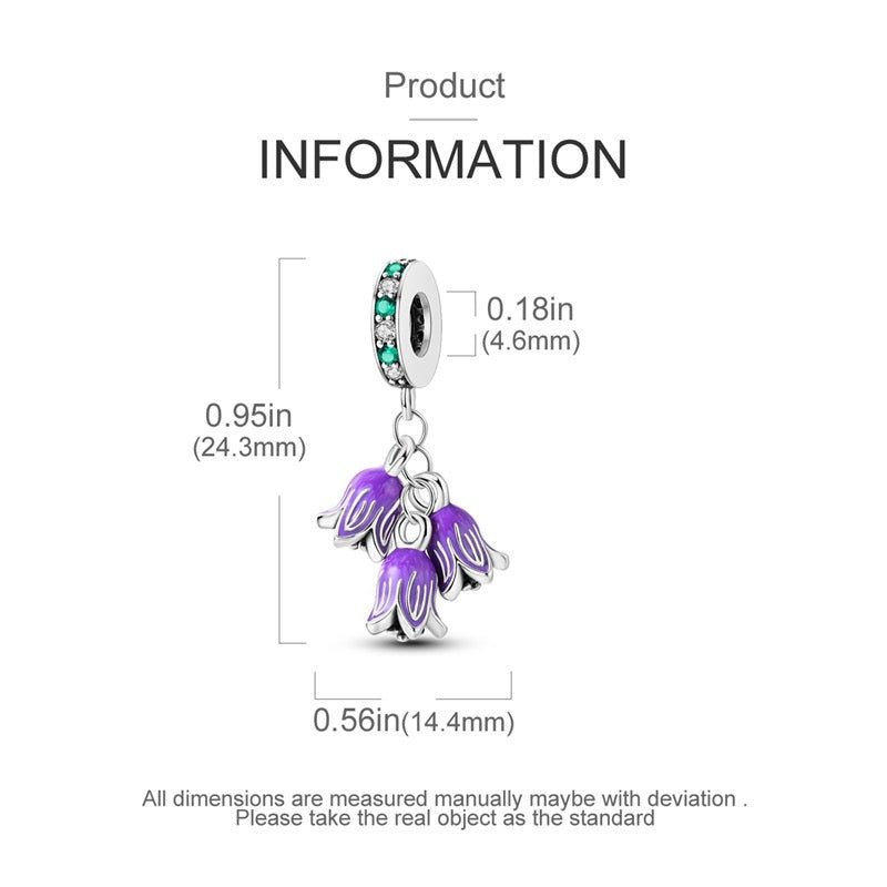 English Bluebells Dangle Charm - bellissi