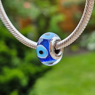 Evil Eye Murano Glass Charm - bellissi
