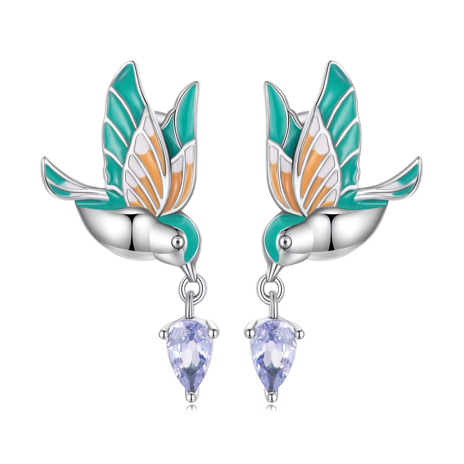 Exqusite Kingfisher Stud Earrings - bellissi