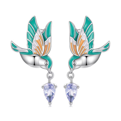 Exqusite Kingfisher Stud Earrings - bellissi