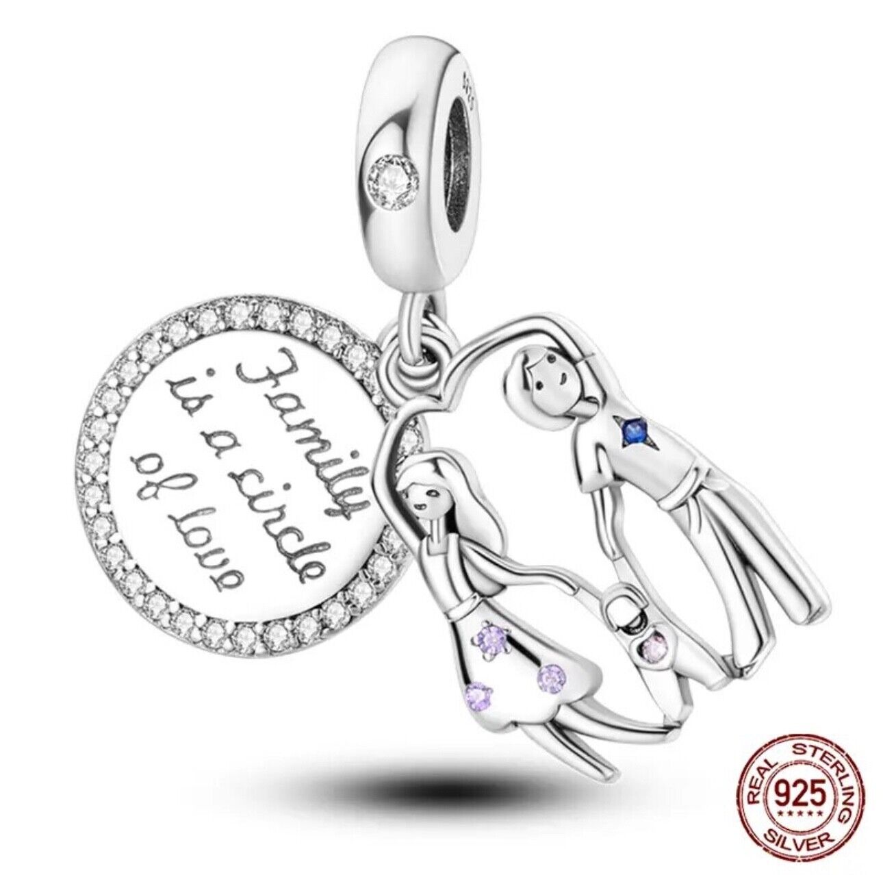 Family Circle Of Life Dangle Charm Fit Pandora Charms Silver 925 ...