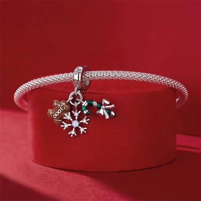 Festive Gingerbread Candy Cane Charm - bellissi