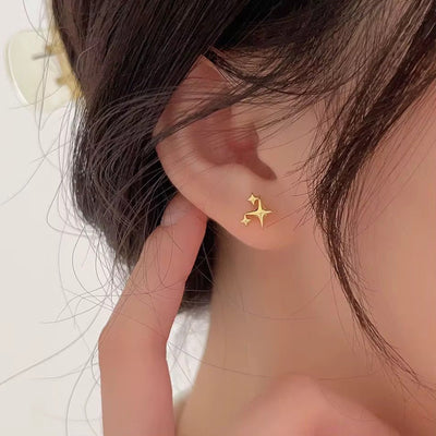 Flashing Tiny Star Stud Earringsp - bellissi