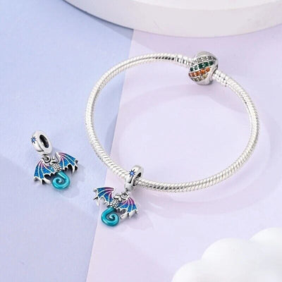 Flying Dragon Multicolour Wings Charm - bellissi