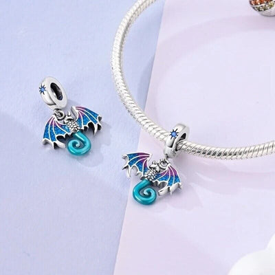 Flying Dragon Multicolour Wings Charm - bellissi