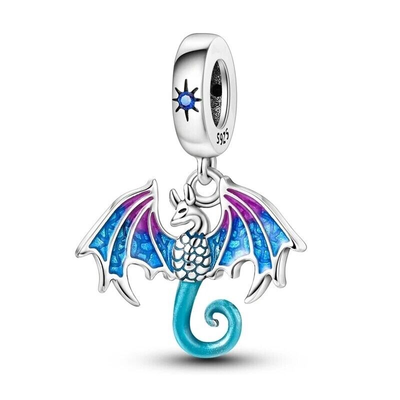 Flying Dragon Multicolour Wings Charm - bellissi