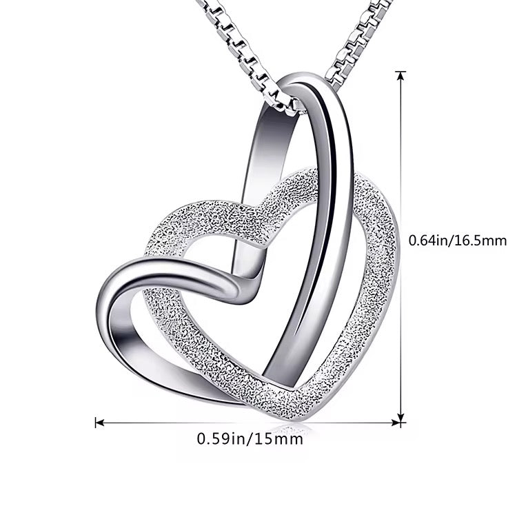 Forever Bond Double Heart Necklace - bellissi