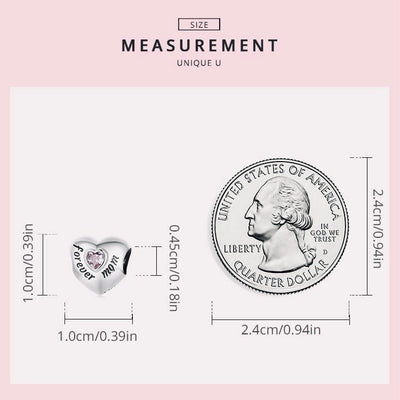 Forever Mom Heart Charm - bellissi