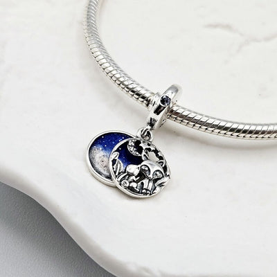 Fox & Bunny Blue Sky Dangle Charm - bellissi