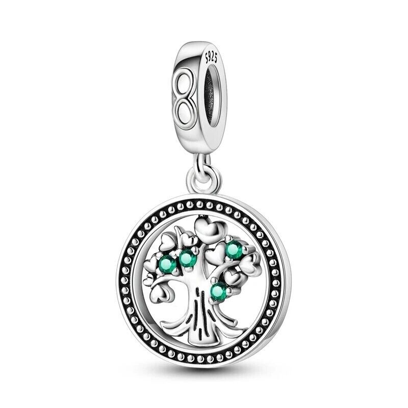 Glitter Zirconia Tree of Life Charm - bellissi