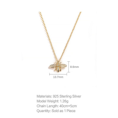 Gold Bee Necklace - bellissi