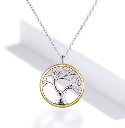 Golden Circle Tree of Life Necklace - bellissi
