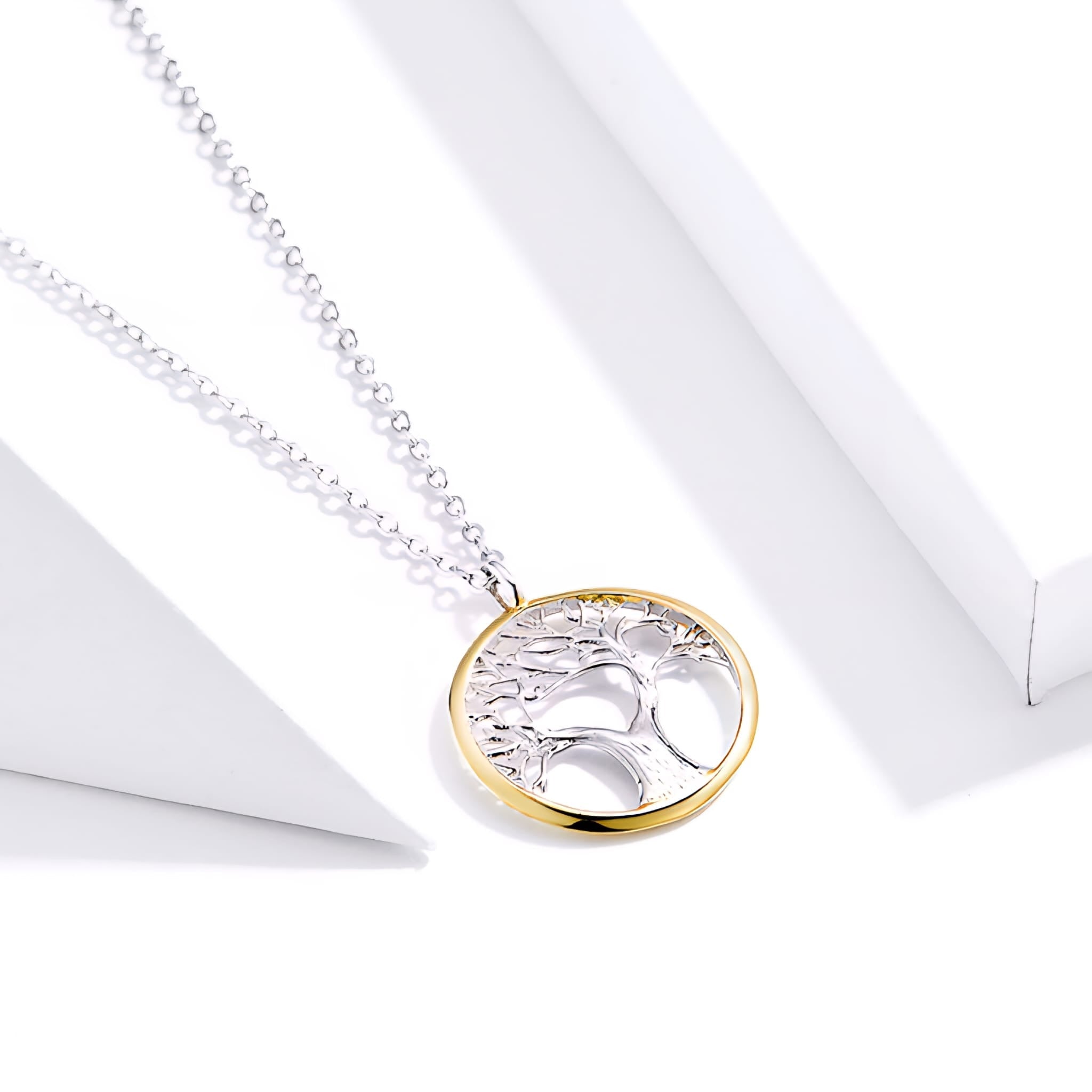 Golden Circle Tree of Life Necklace - bellissi