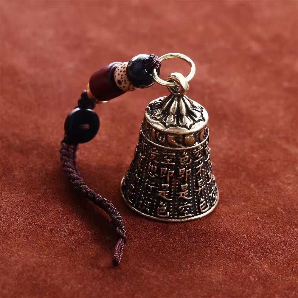 Good Luck Brass Bell Tibetan Keychain - bellissi