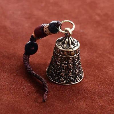 Good Luck Brass Bell Tibetan Keychain - bellissi