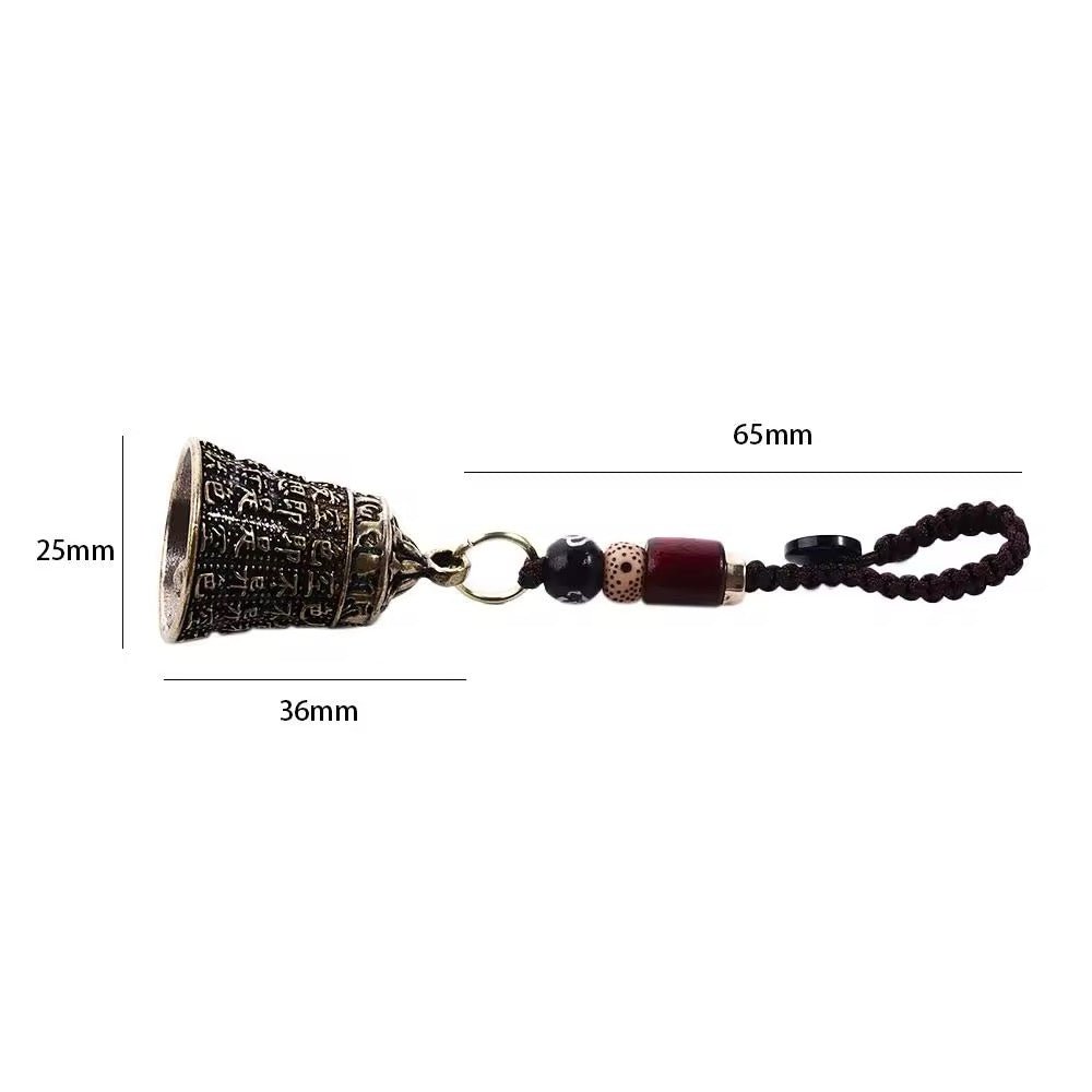 Good Luck Brass Bell Tibetan Keychain - bellissi