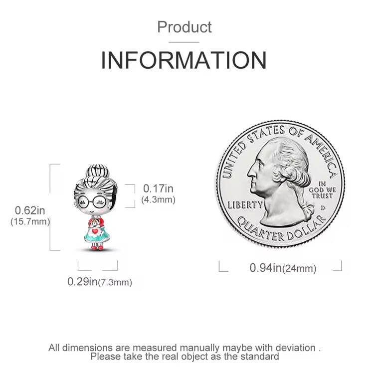 Grandma Love Silver Charm - bellissi