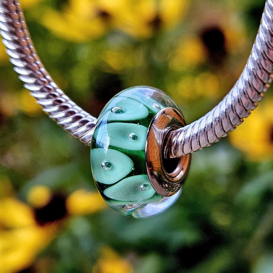Green Murano Glass Bead Charm - bellissi