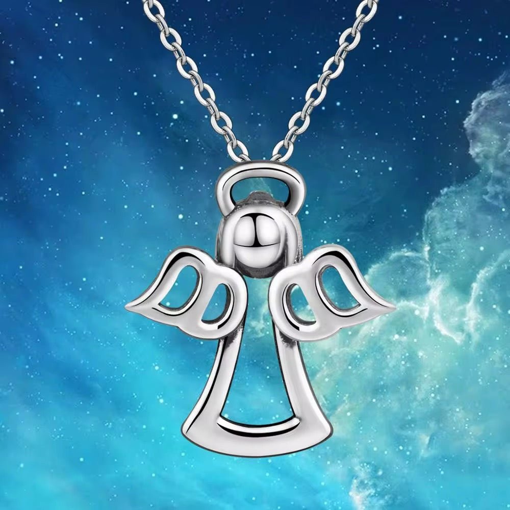 Guardian Angel Necklace Minimalist Protection Charm - bellissi