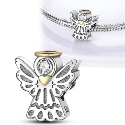 Guardian Angel With Golden Heart Charm - bellissi