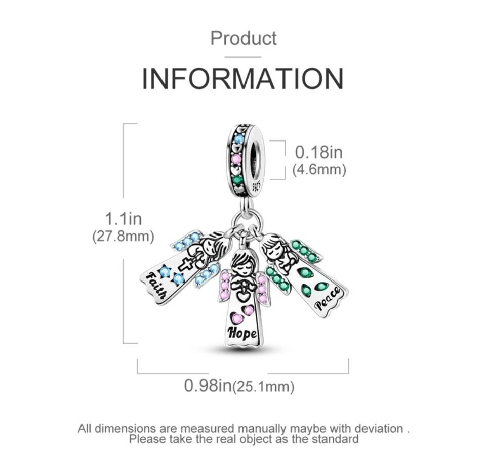 Guardian Angels Dangle Charm - bellissi