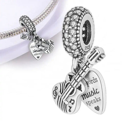 Guitar Violin & Music Lover Charm - bellissi