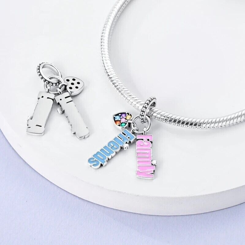 Heart Family & Friends Zirconia Charm - bellissi
