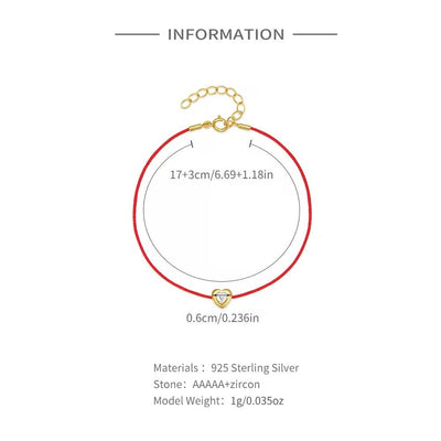 Heart & Heart whit Zircon Bracelet - bellissi