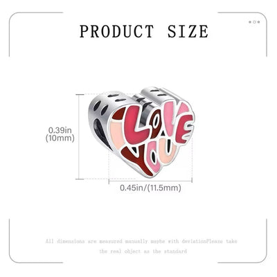 Heart Love You Charm - bellissi