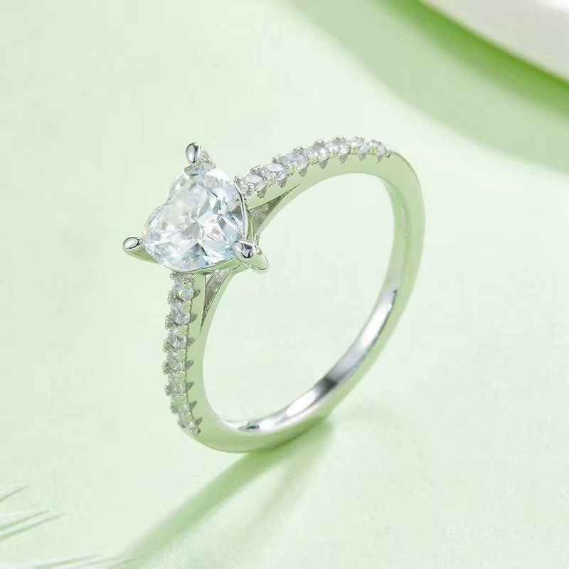 Heart Moissanite Ring - bellissi
