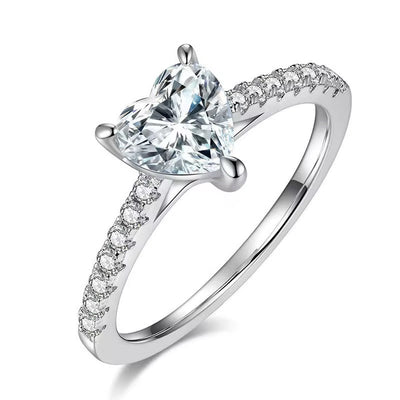 Heart Moissanite Ring - bellissi