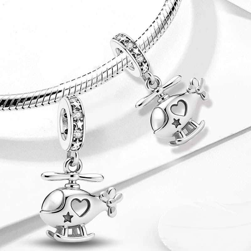Helicopter Dangle Charm - bellissi
