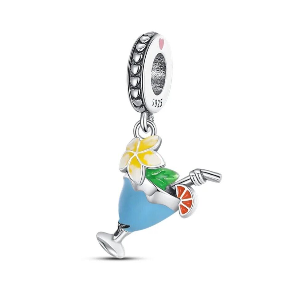 Holiday Cocktail Glass Dangle Charm - bellissi
