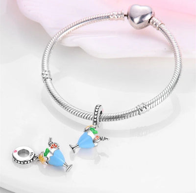 Holiday Cocktail Glass Dangle Charm - bellissi