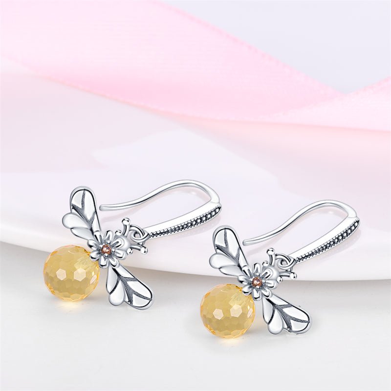 Honey Bee Stud Dangle Earrings - bellissi