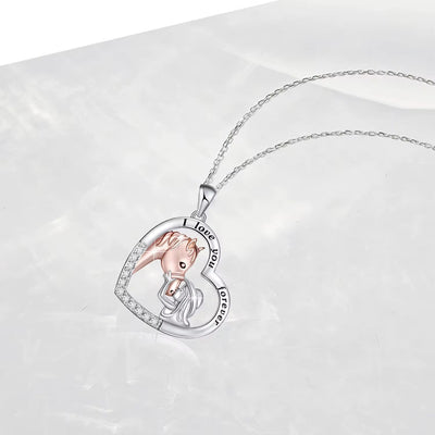 Horse & Girl Heart Necklace - bellissi