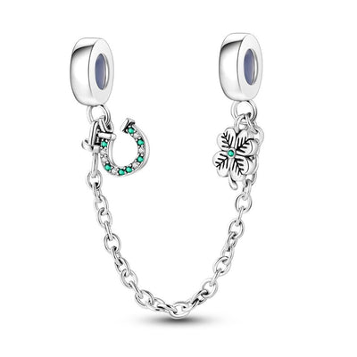 Horseshoe Lucky Clover Safety Chain - bellissi