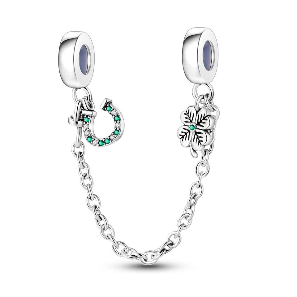 Horseshoe Lucky Clover Safety Chain - bellissi