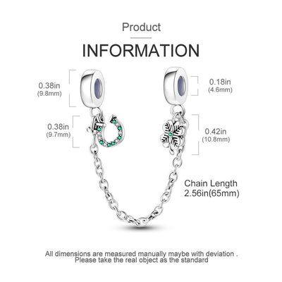 Horseshoe Lucky Clover Safety Chain - bellissi