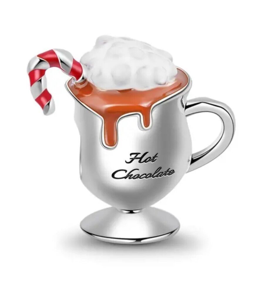 Hot Chocolate & Candy Cane Charm - bellissi