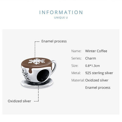 Hot Chocolate & Snowflakes Charm - bellissi