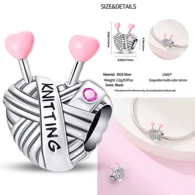 I Love Knitting Charm - bellissi