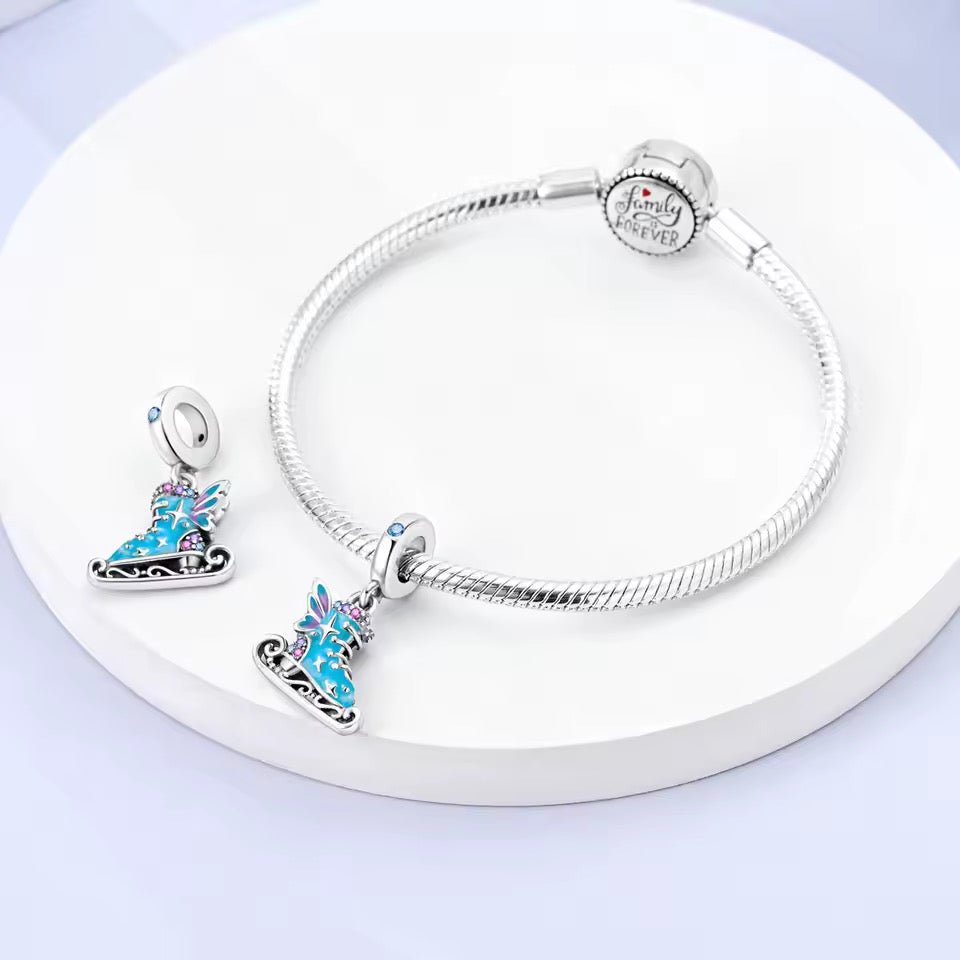 Ice Skate Dangle Charm - bellissi