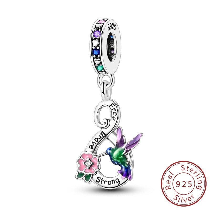 Infinity Hummingbird Charm – Freedom & Strength Dangle Charm - bellissi