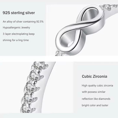 Infinity Ring With Cubic Zirconia - bellissi