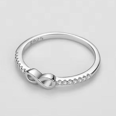 Infinity Ring With Cubic Zirconia - bellissi