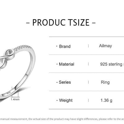 Infinity Ring With Cubic Zirconia - bellissi